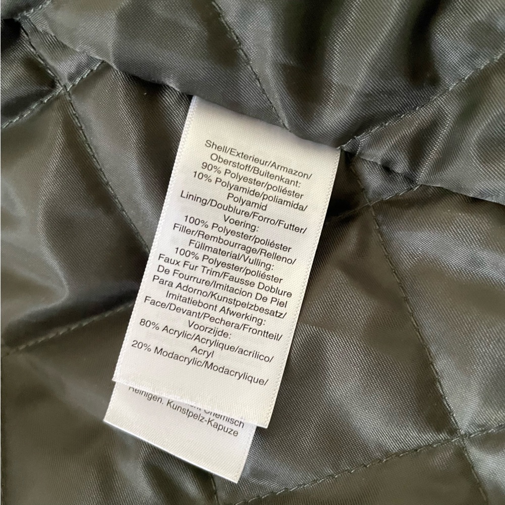 DKNY Parka Fur Trim Hooded, zippered Belted Warm Jacket - Picture 5 of 10